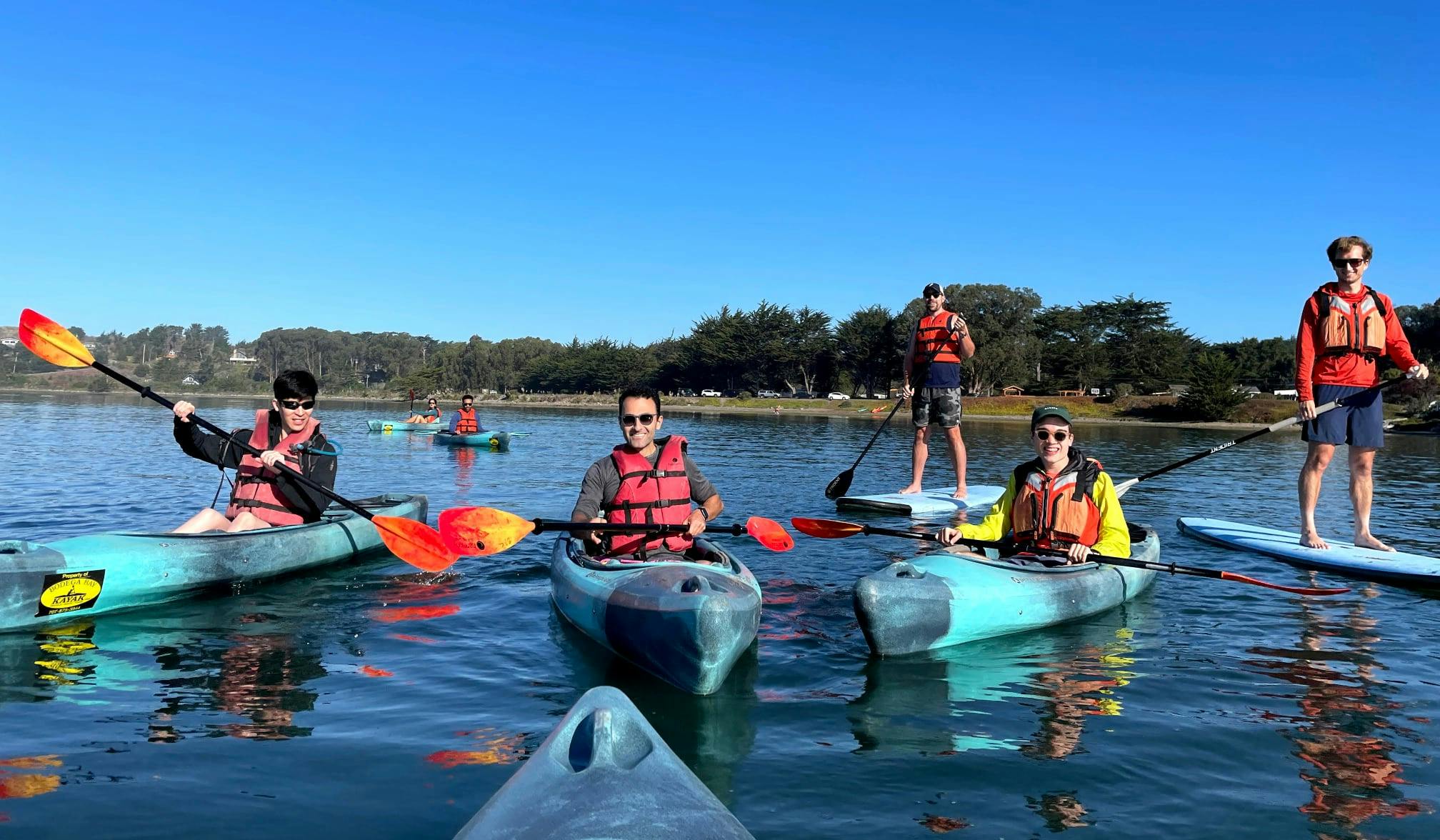 A few of the kayakers at the offsite